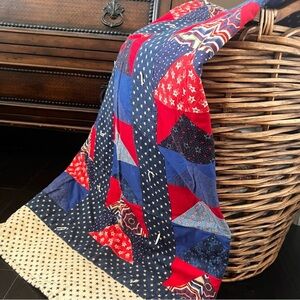 50”x40” New Handmade Patriotic Quilt, 100% Cotton.